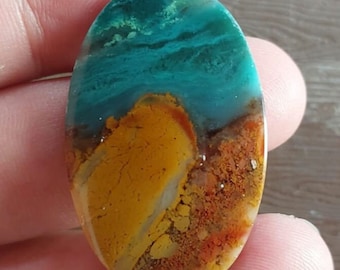 Cabochão de madeira natural Blueopalizada