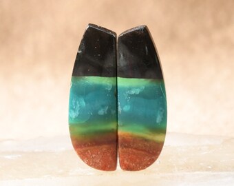 Par de madeira azulopalizada natural