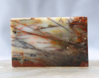 Cabujón de madera petrificada opalizada azul, Indonesia