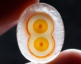 Ágata natural Número 8 de Lampung Indonesia cabujón.medida.20,16,6mm.peso 2,54 grm