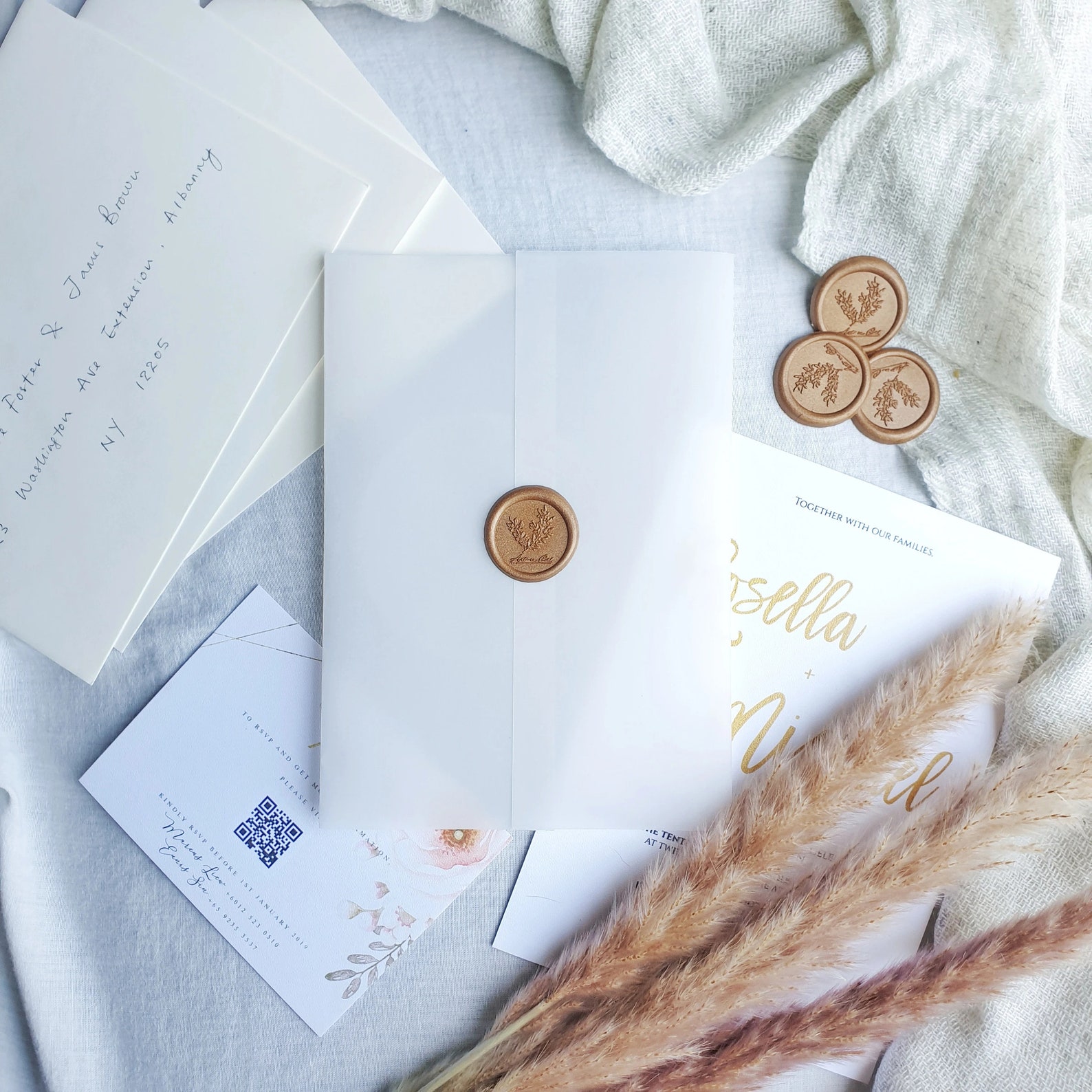 Plain Vellum Sleeve for 5x7 Invitation Vellum Wrap Vellum Etsy