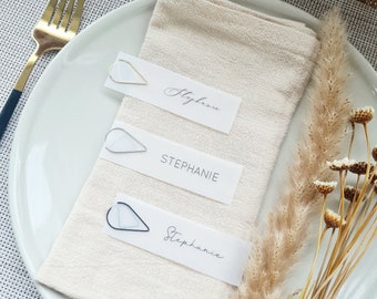 Bruiloft plaatskaart, perkament naamplaatje, plaatskaart moderne minimalistische perkamentpapier naamkaart, baby shower menu, verjaardagsmenu, partij plaatskaart