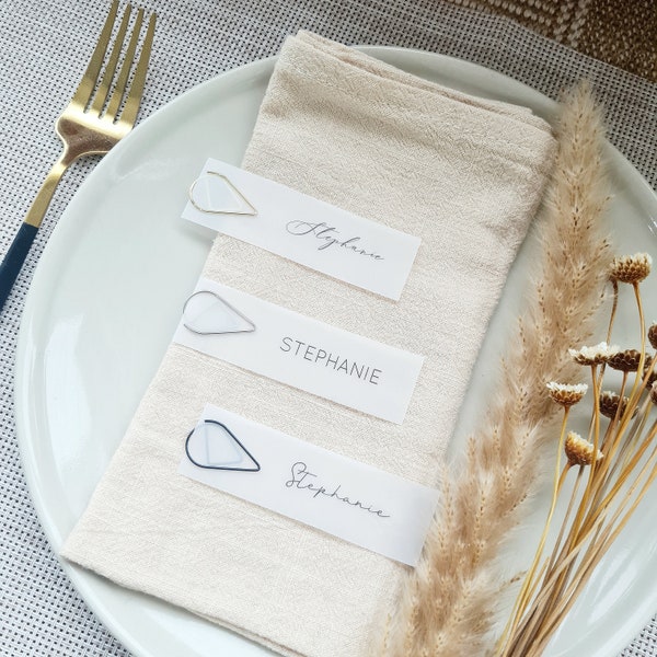 Hochzeit Tischkarte, Namenskarte aus Pergament, Tischkarte Moderne minimalistische Pergaminpapier Namenskarte, Babypartymenü, Geburtstagsmenü, Party-Tischkarte