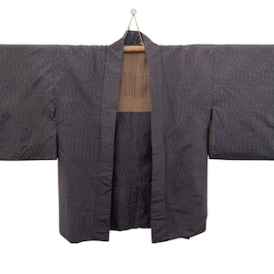 Men’s Vintage Brown Silk Haori – Classic Japanese Kimono Jacket