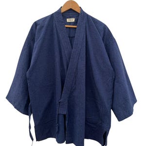 Vintage Indigo Noragi Jacket – Japanese Farmer Coat | Hand-Dyed Boro Style Japan Streetwear