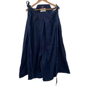 Indigo Hakama Pants: Japanese Inspired Wide Leg Boho Style