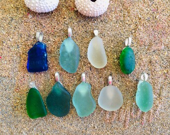 Hawaii beach glass pendent necklace made with ocean tumbled genuine Kauai sea glass.