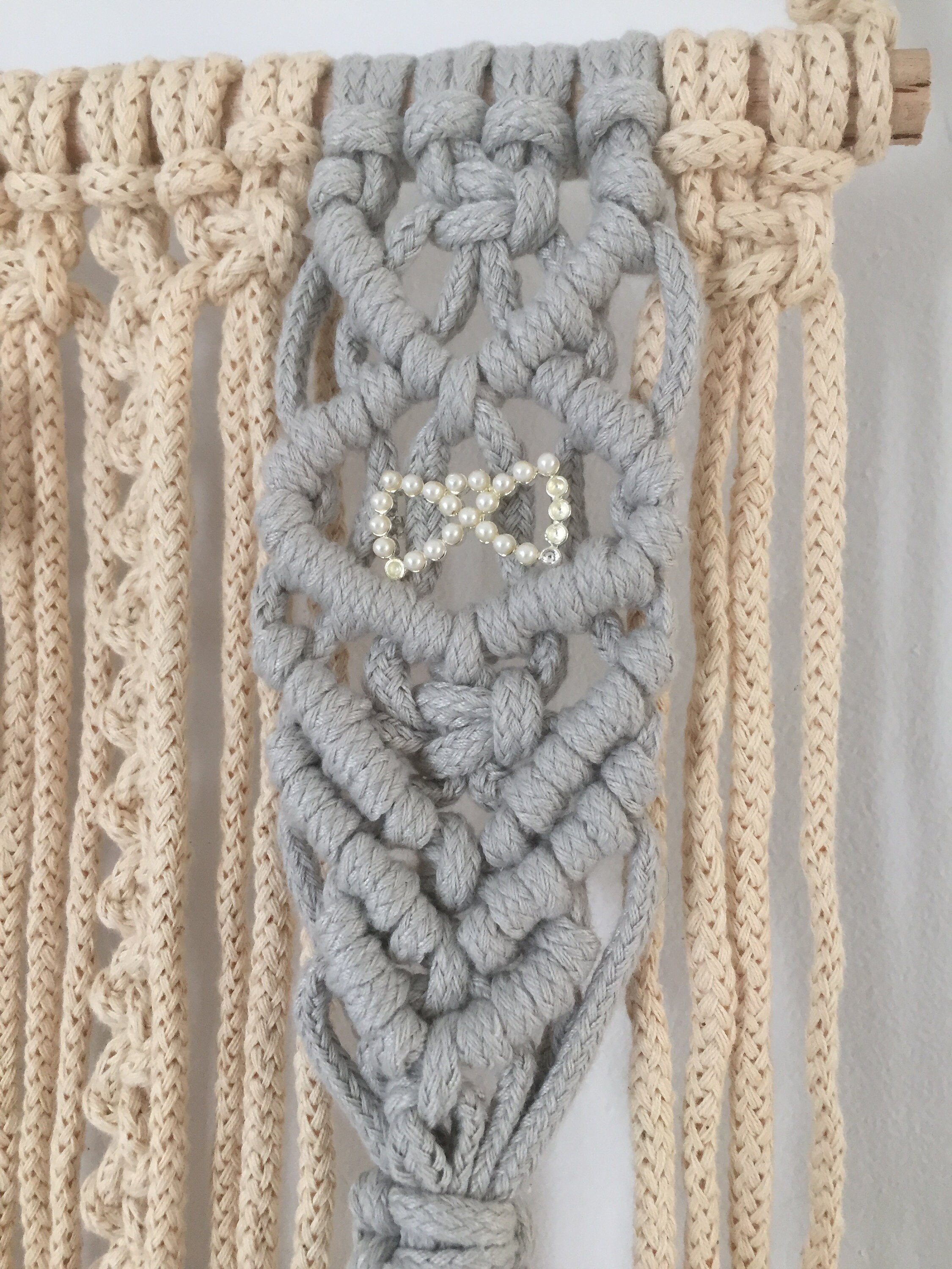 Macrame Hair bow holder organizer Hair clip holder jewelry Etsy