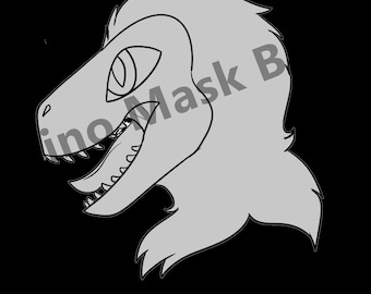 Dino mask coloring base