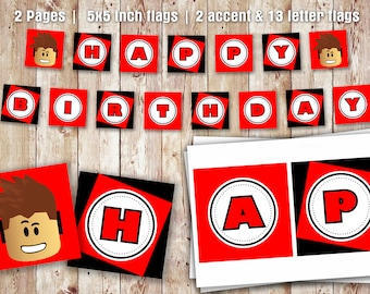 Roblox Birthday Banner Etsy - images of roblox happy birthday sign