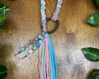 Dreadwrap, hairwrap, dreadlock extension - 14 inches- Spring Fairy, boho hair, dread accessories