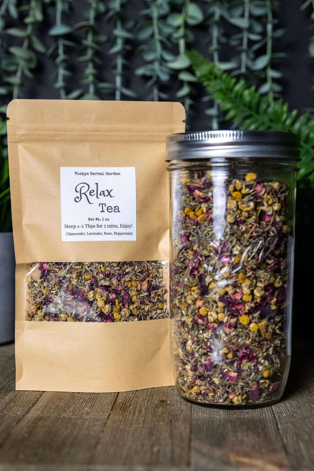 Relax Herbal Tea Blend – Lavender, Chamomile, Rose, Peppermint - Tea ...