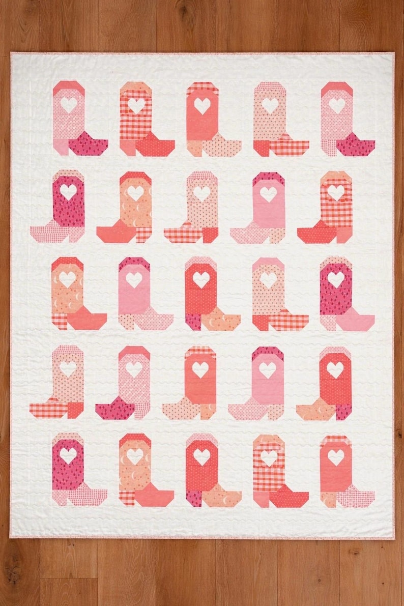 Cute to Boot Quilt Pattern - Throw Size (PDF Pattern) - Etsy