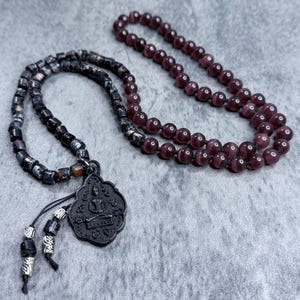 PROTECTION & GOOD LUCK 108 Count Mala Necklace, Gemstone Mala for Meditation, Prayer Beads, Yoga Meditation Necklace