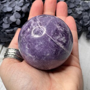 Lepidolite Sphere, Lepidolite Crystal Sphere, Lepidolite Sphere - 60mm
