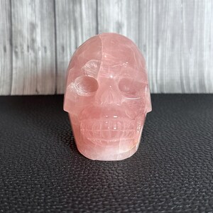 2.81" Rose Quartz Crystal Skull #D