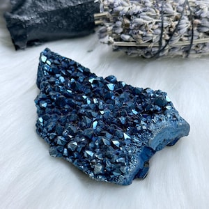 Aura Quartz Cluster, Aura Quartz, Aura Cluster, Quartz Cluster, Aura Crystal Cluster #D