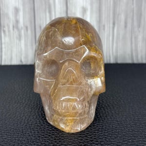 3.60&quot; Golden Healer Crystal Skull