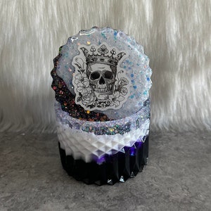 Trinket Jar, Jewelry Jar, Resin Jewelry Storage Jar, Handmade Resin Storage Jar With Lid, Jewelry Storage, Trinket Jar, Storage Jar