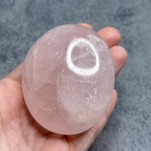 Rose Quartz Palm Stone, Rose Quartz Crystal, Rose Quartz, Palm Stone #A