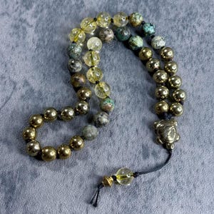 PERSONAL GROWTH & ABUNDANCE - 40 Count Pocket Mala, Fluorite Mala, Mini Mala, Pocket Mala, Meditation, Prayer Beads