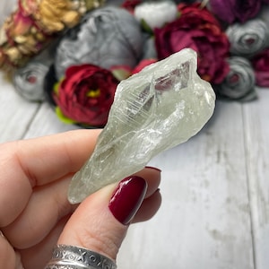 48g Raw Prasiolite - Green Amethyst - Raw Green Amethyst Point - Raw Prasiolite Point - Raw Crystal Point - Prasiolite Green Amethyst #7