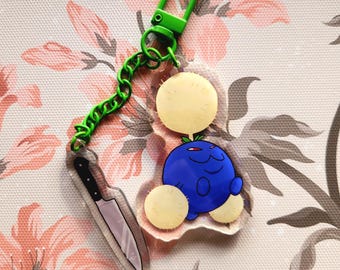 Jumpluff #189 | Knife Cat | Double Sided Acrylic Charm