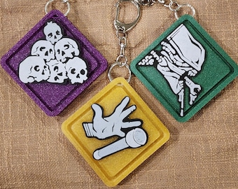 Dead by Daylight Perk Keychain | DbD fanart | Killer | Survivor | Charm | Gift | 3d Printed | Handmade | Nfc Enabled!