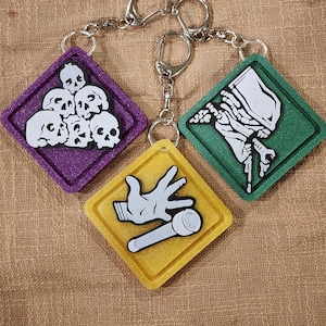 Dead by Daylight Perk Keychain | DbD fanart | Killer | Survivor | Charm | Gift | 3d Printed | Handmade | Nfc Enabled!