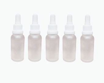 30ml Frosted Glass bottle Droppers (5pk)