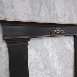 Mantel Shelf with Ornament/Mantel Shelf with Side Parts/Rustic Mantel Shelf with Carving/Victorian style/Fireplace Shelf/Mantelpiece/Antique image 8