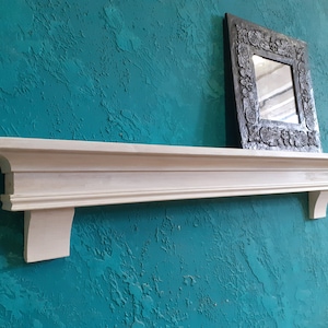 Mantel Shelf with Side Parts / Rustic Shelf / Wood Shelf / Fireplace Shelf / Mantelpiece / Farmhouse Decor