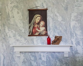 Repisa rústica artesanal con laterales: Madera reciclada