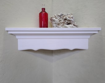 Corner Wall Shelf/Mantel Shelf/Rustic Shelf/Wood Shelf/Fireplace Shelf/Mantelpiece/Victorian style/