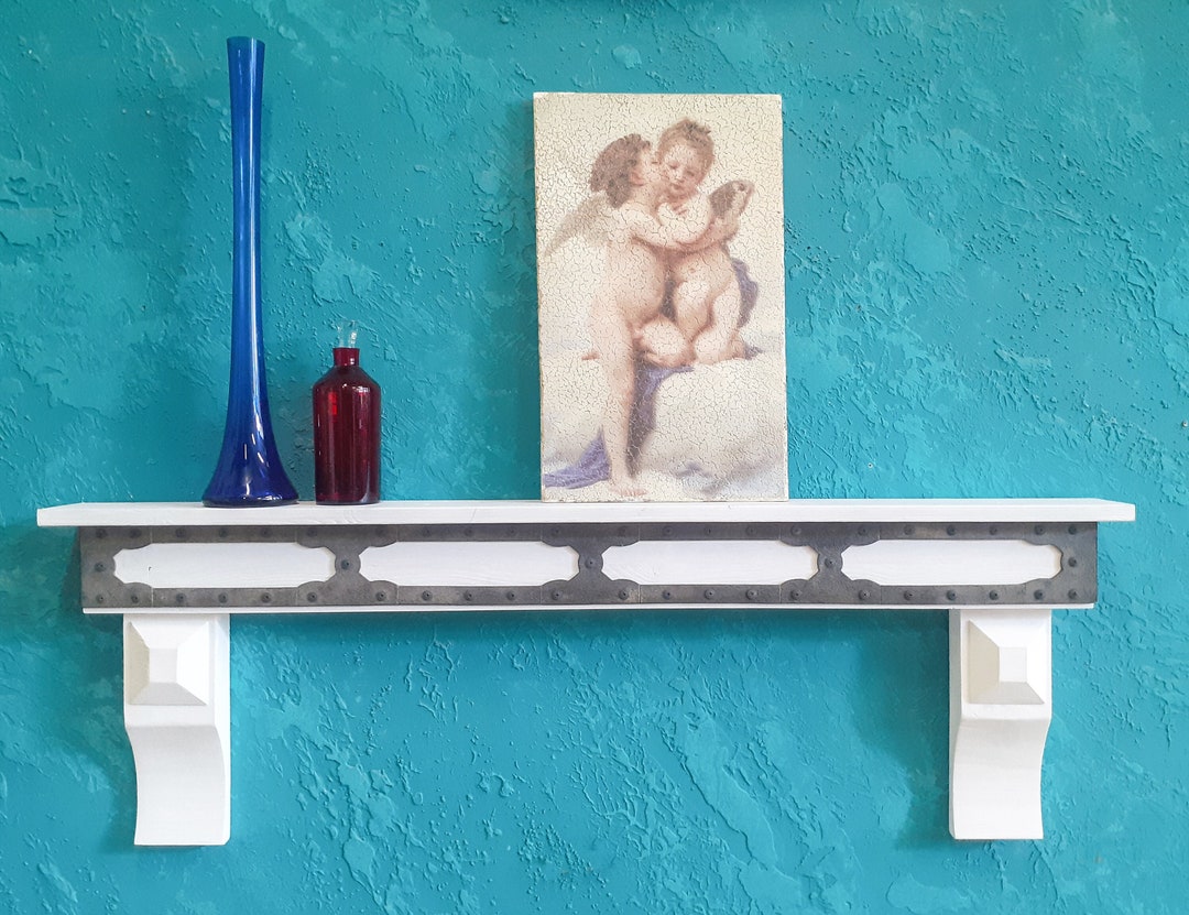 Steampunk Mantel Shelf/rustic Shelf/wood Shelf/fireplace Etsy