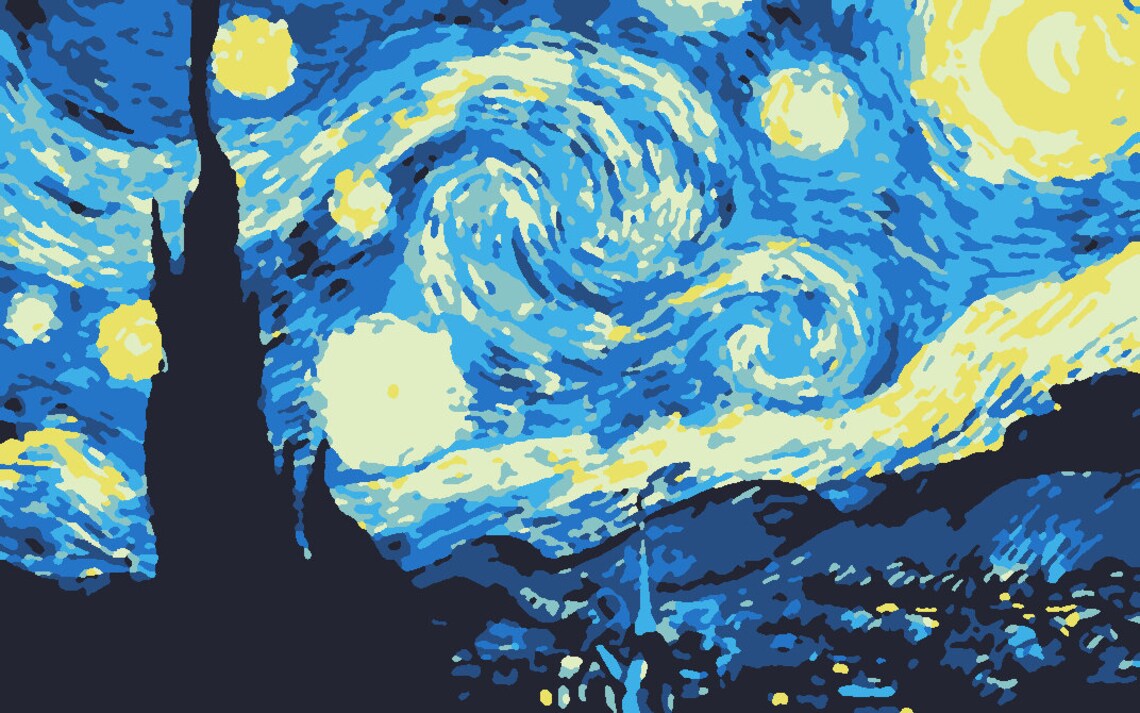 Paint by Number Starry Night: Recreating van Gogh's Masterpiece
