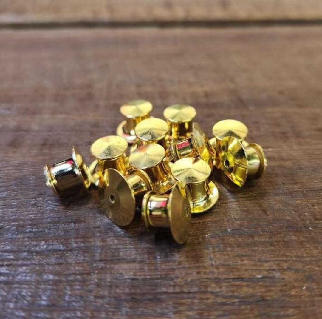 Brass Deluxe Locking Pin Backs Etsy Australia