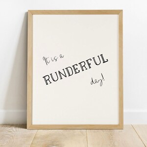 Running gift, running printable, Runderful day, runner gifts, runner wall art printable, Runderful print, gift for runners, track and field
