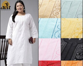 Lakkar Haveli Indian 100% Cotton Men’s Kurta Shirt Plus Size Loose fit Round Print Sky Blue Color