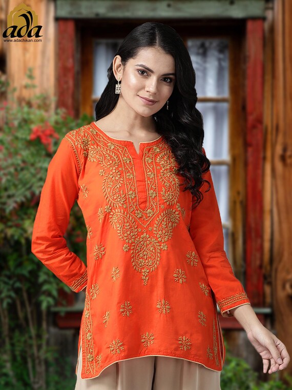 Chikankari short kurti hotsell