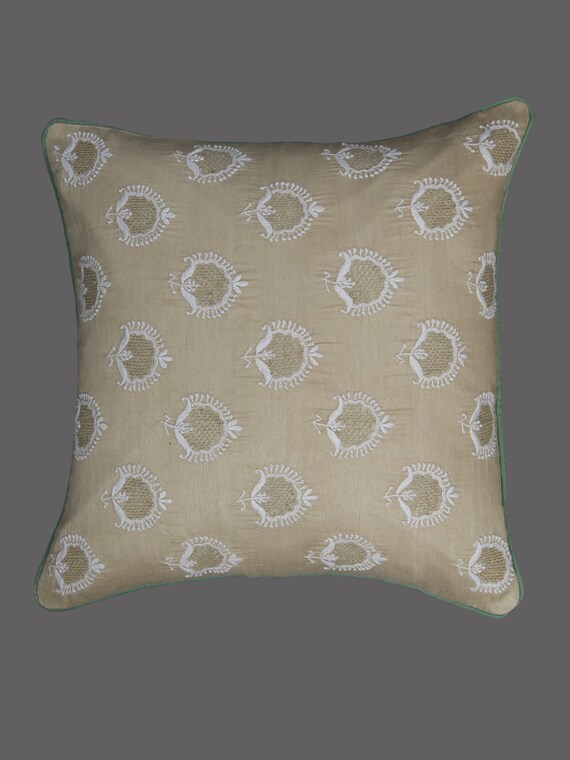 Chikankari Hand Work Cushion Covers Decorative Cushion Cover Etsy