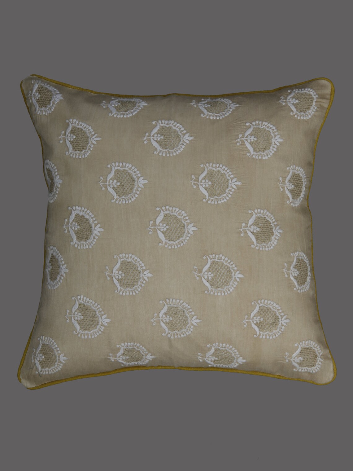 Chikankari Hand Work Cushion Covers Decorative Cushion Cover Etsy