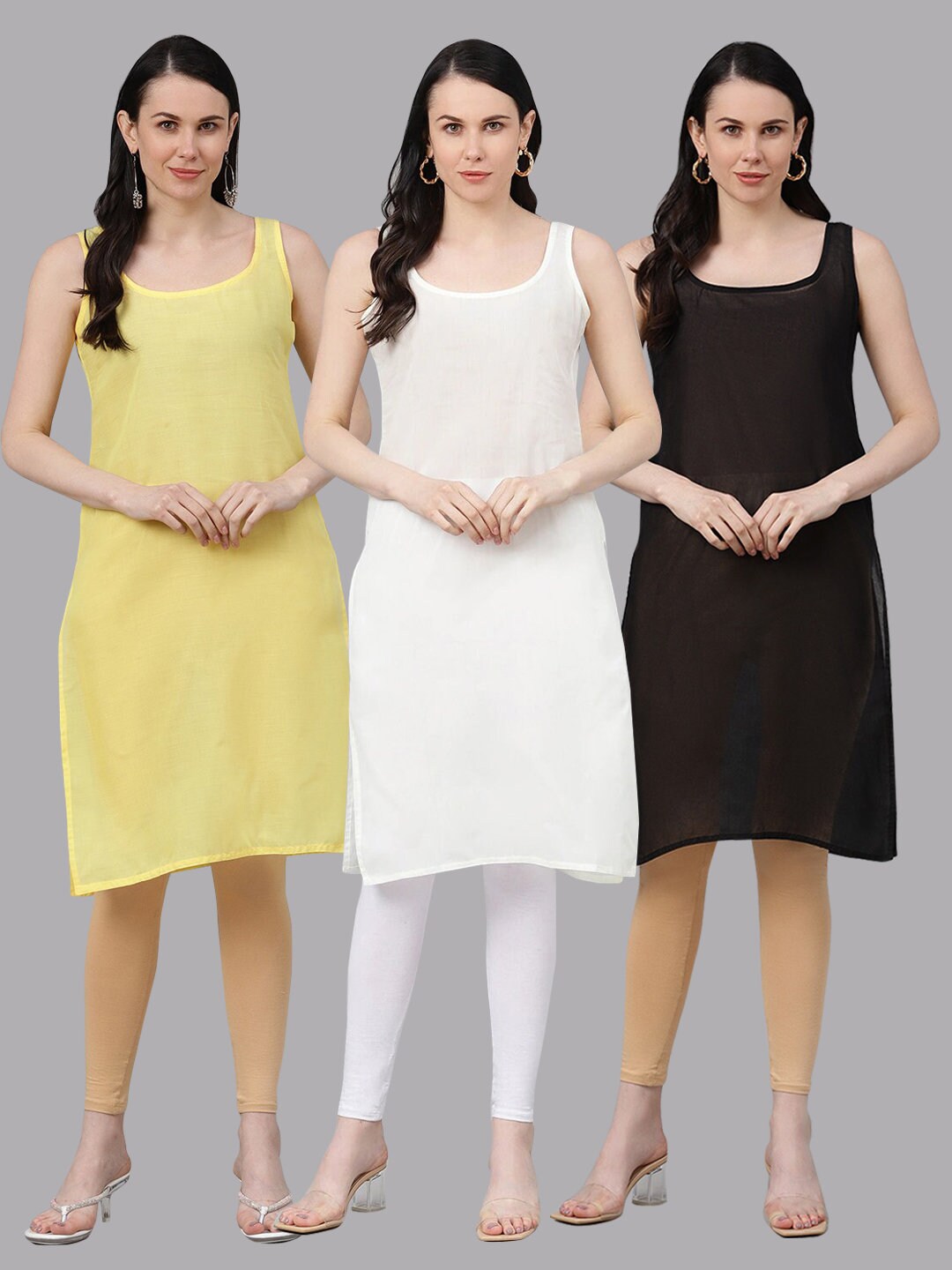 Ada Hand Embroidered Combo Cotton Slips Combo of 3 Camisole Etsy