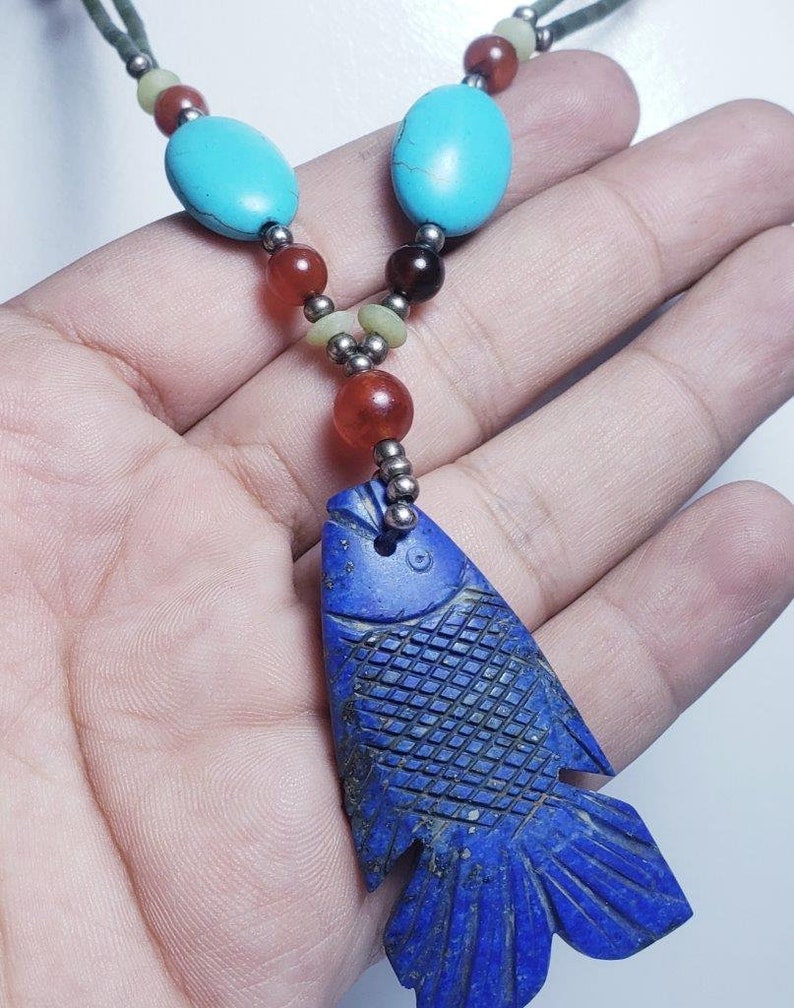 Mens Beaded Necklace Men/'s Lapis Lazuli Necklace