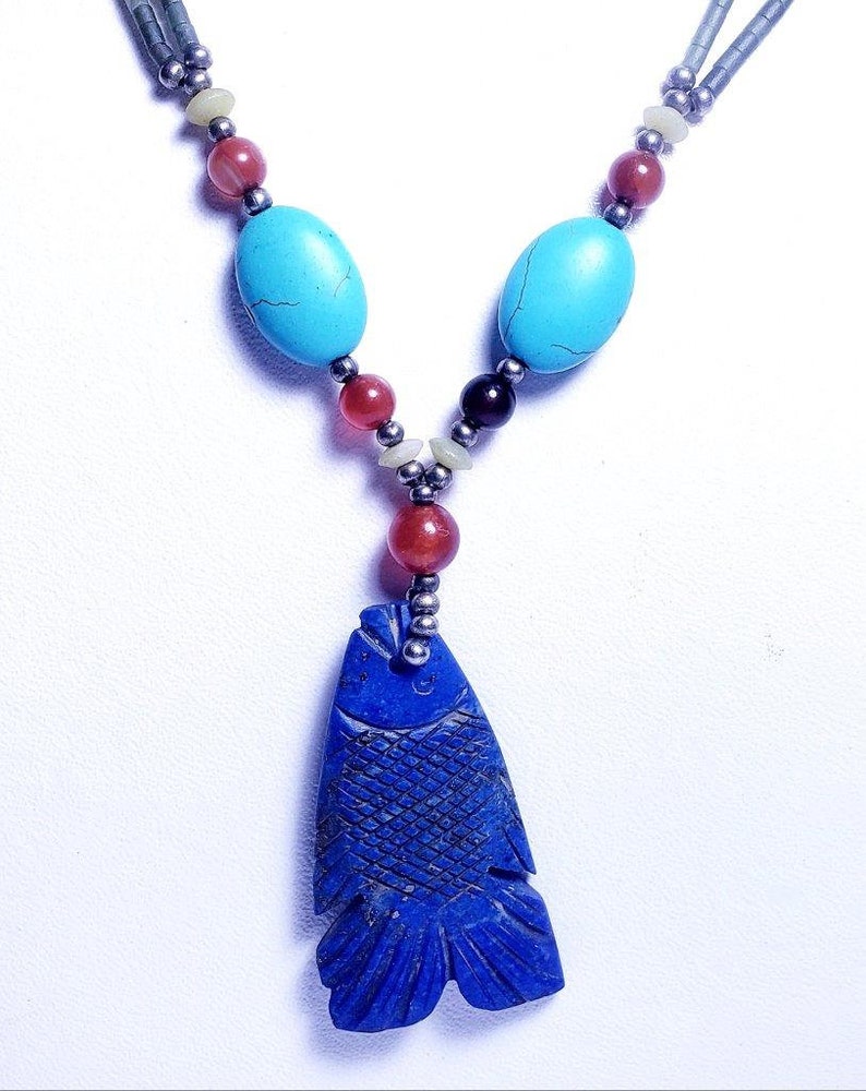 Mens Beaded Necklace Men/'s Lapis Lazuli Necklace