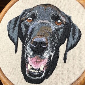 Made to order- Custom Hand embroidered Pet Portrait- Dog/Cat Portrait- gifts for pet lovers- memorabilia for loved pets - Christmas gift bild 5