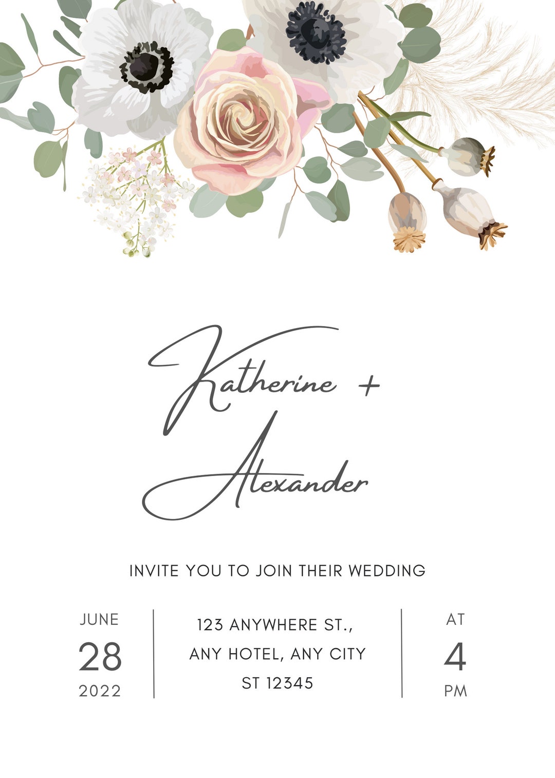 Custom Printable Wedding Sign & Invitation Design - Etsy