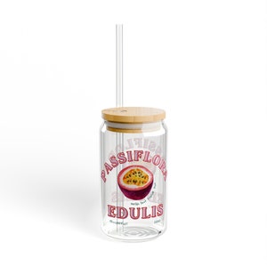Passiflora Edulis Lilikoi Passionfruit Sipper Glas, 16oz