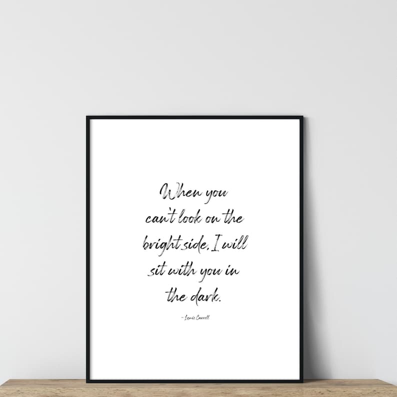 Alice in Wonderland Print Lewis Carroll Quotes When You - Etsy