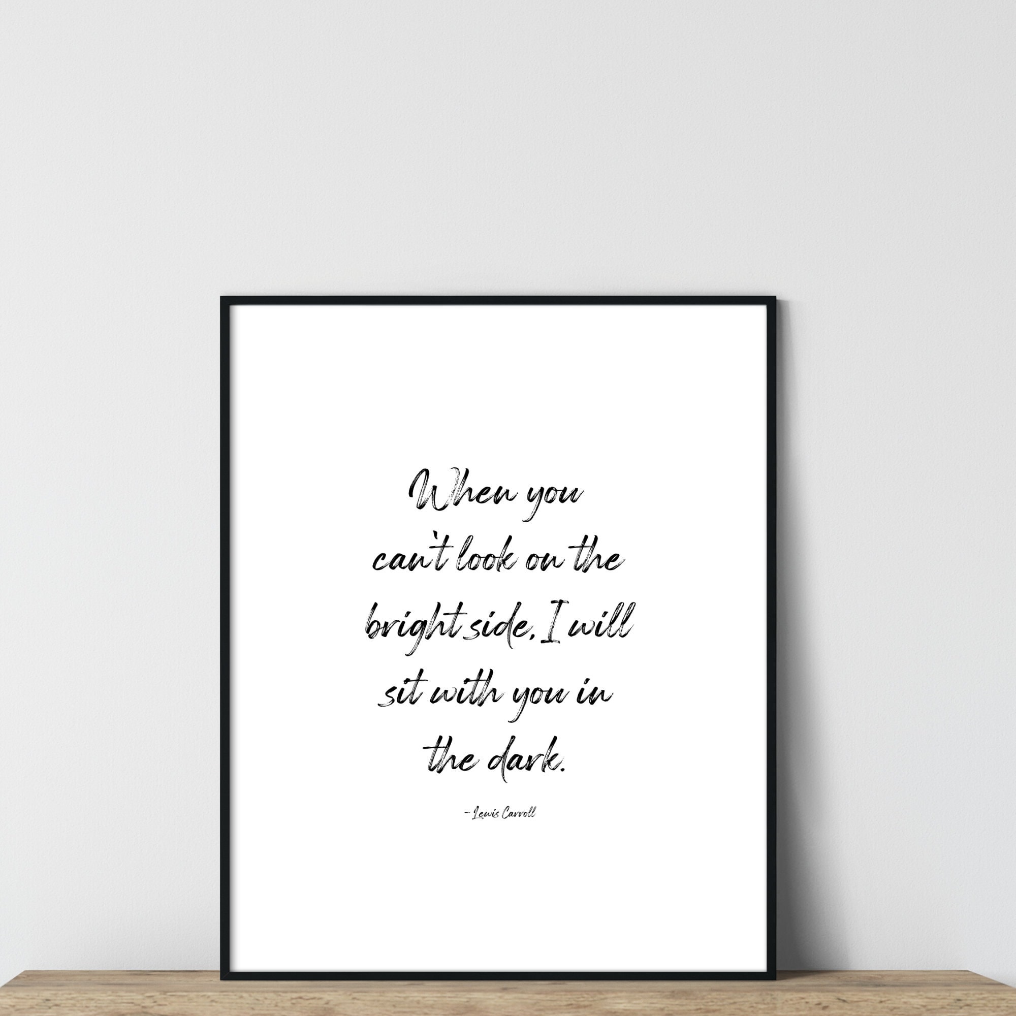 Alice in Wonderland Print Lewis Carroll Quotes When You | Etsy
